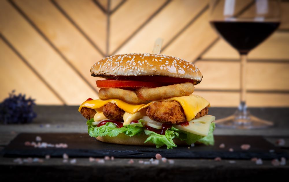 Fried chicken burger