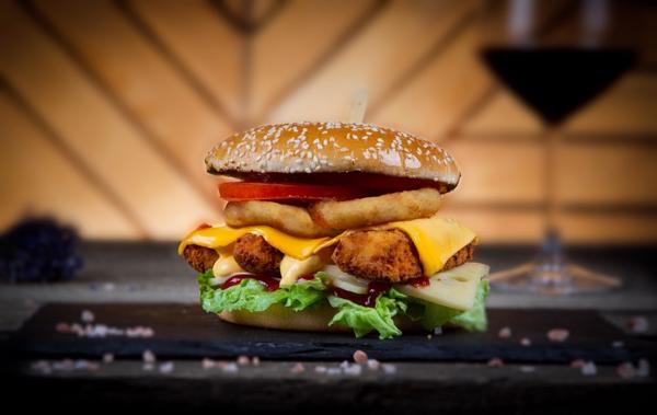 Fried chicken burger