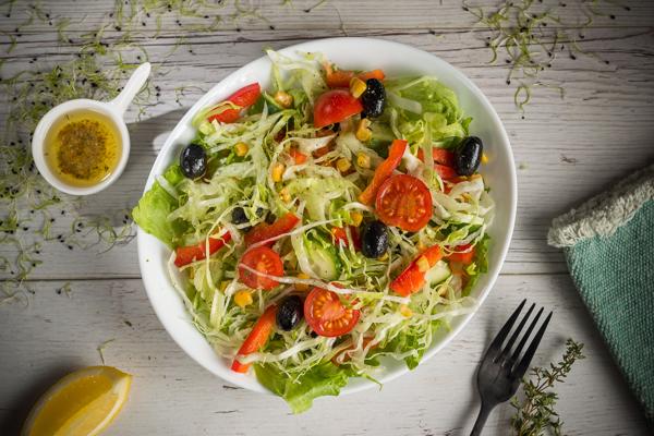 Raw Vegetables Salad